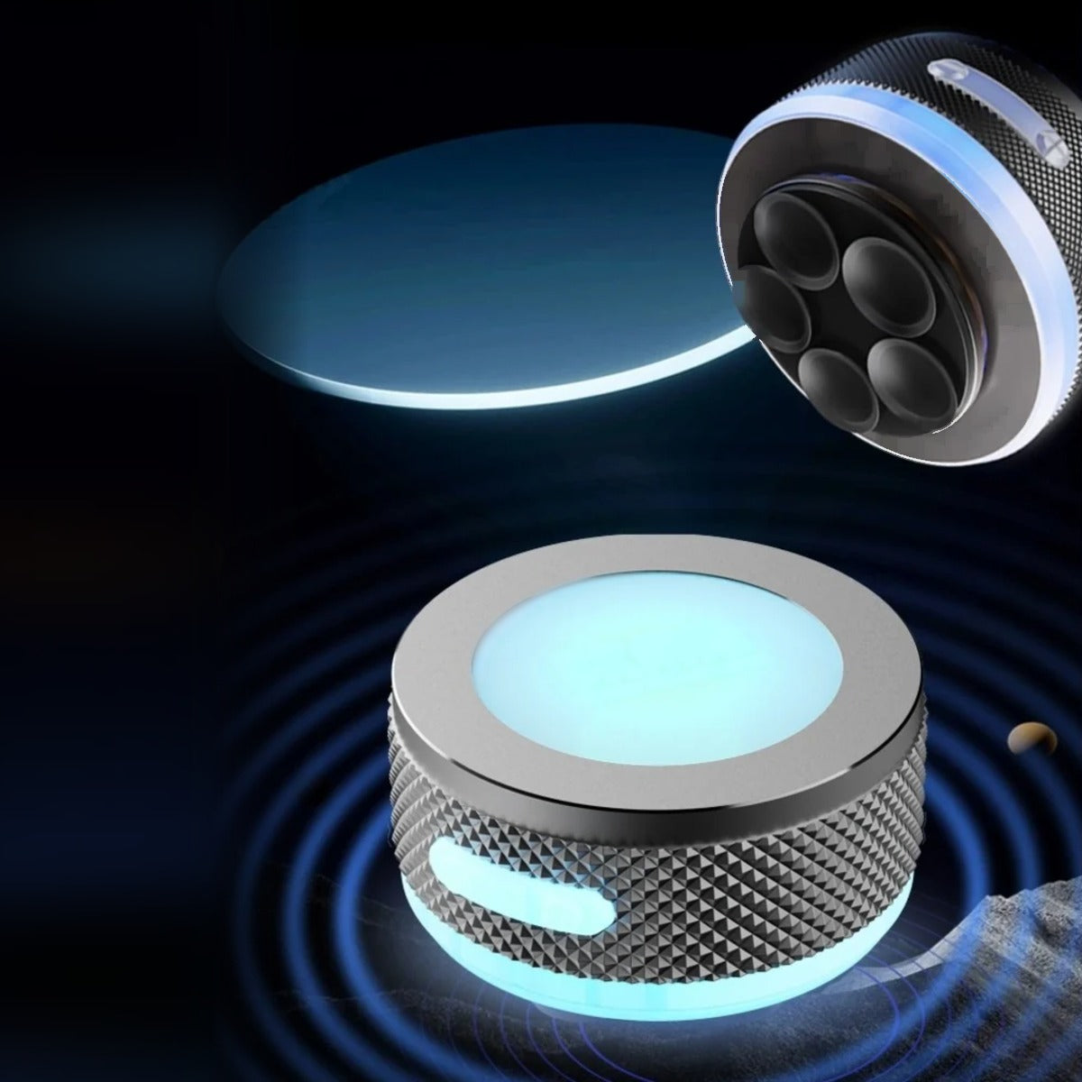 SONVEX Pulse speaker showing the suction cups on its underside